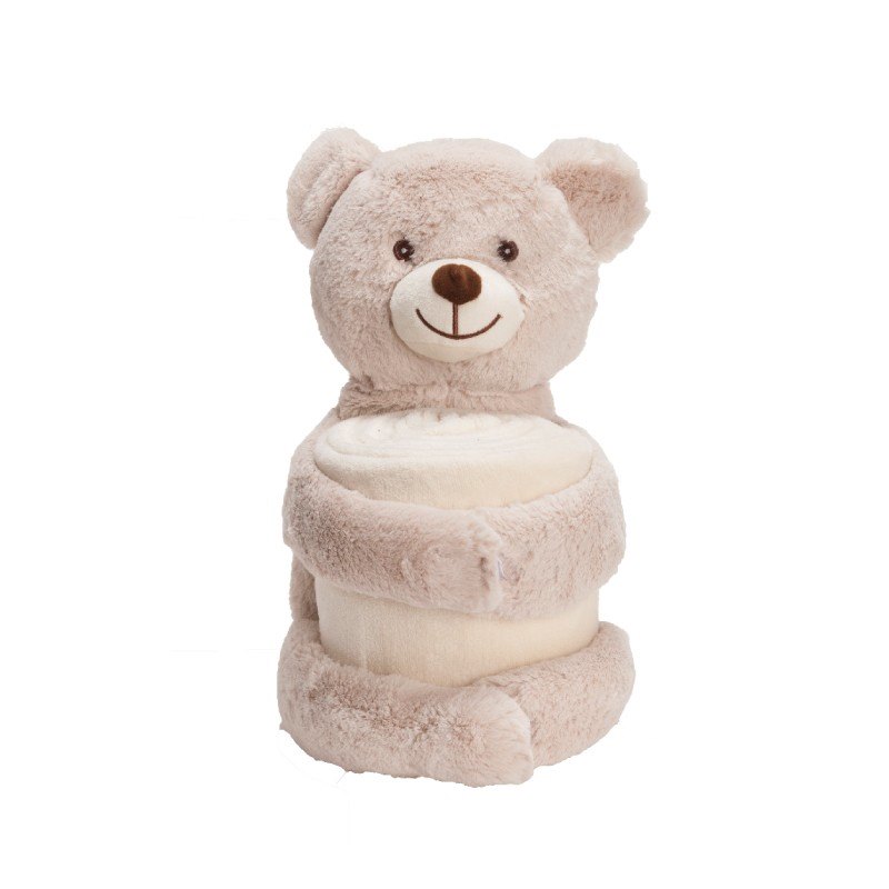 דובי - בובת דובי המחבקת כרבולית קורל פליז מפנקת ונעימה