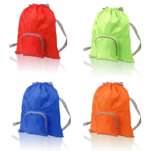 פינגווין - תיק גב רצועות מניילון עם כיס רוכסן קדמי