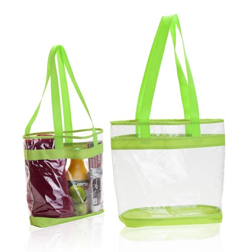 מאווי - תיק צד/ים/קניות עשוי PVC בשילוב בד