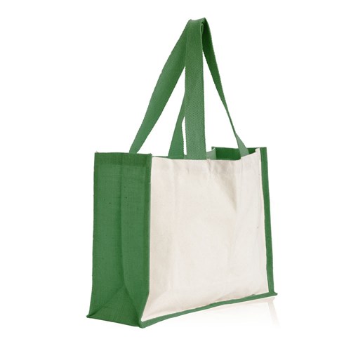 אמברי - תיק כותנה בשילוב יוטה