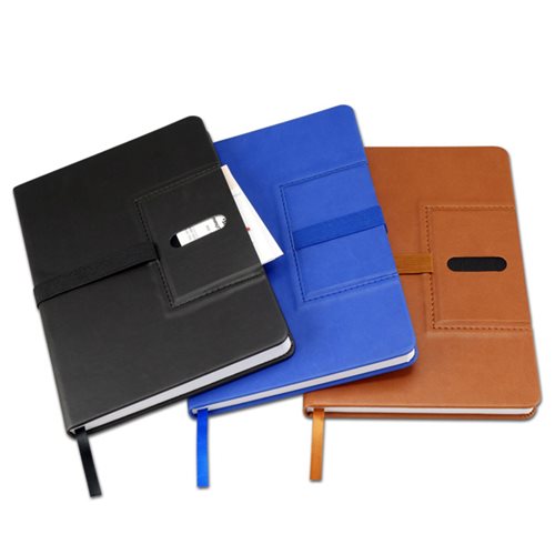 פירמה - מחברת A-5 עם תא מובנה לכרטיסי ביקור