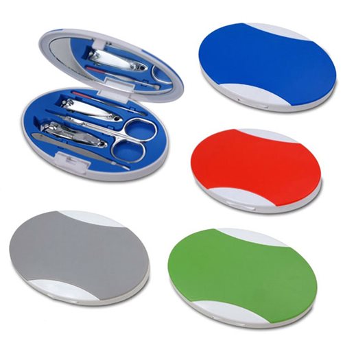 מייק אפ - סט מניקור 5 חלקים איכותי עם מראה