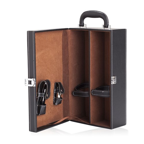 ברולו - מארז דמוי עור מעוצב לזוג יינות