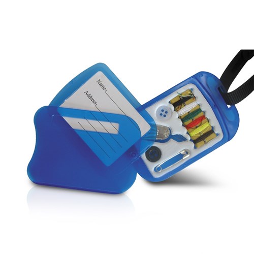 מטייל - תג שם למזוודה עם כלי תפירה