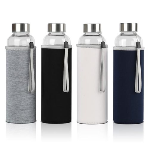 מיסטר גלאס - בקבוק זכוכית עם כיסוי ניאופרן