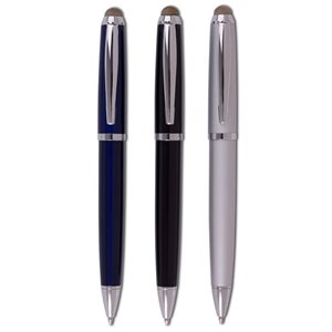 טאצ'ר - עט מתכת כדורי עם כרית למסכי סמארטפון