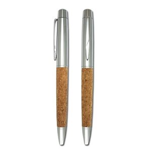 ‏‏קורק פן - עט כדורי מתכתי בשילוב עץ שעם