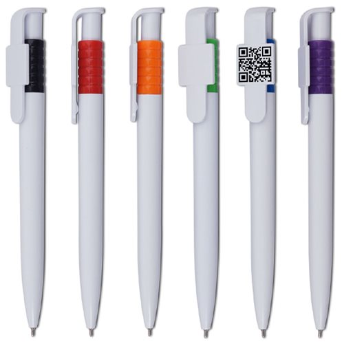 קיו.אר - עט לחצן חוד מחט ג'ל 0.5 להדפסת Q.R