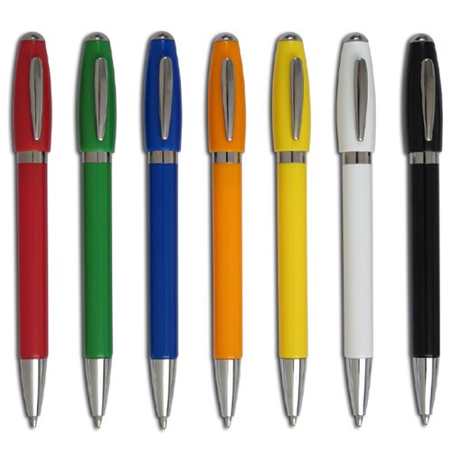 פאלרמו - עט כדורי פלסטי עם אביזרי מתכת