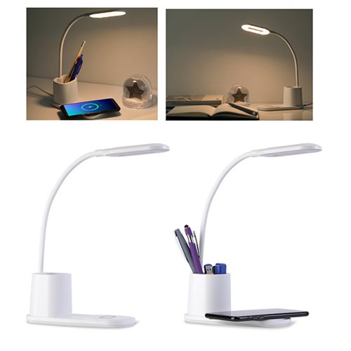 נובה - מטען אלחוטי עם מנורת שולחן ומעמד עטים