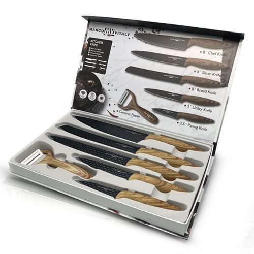 פורצ'יני - סט סכינים להבי גימור יהלומים איכותי