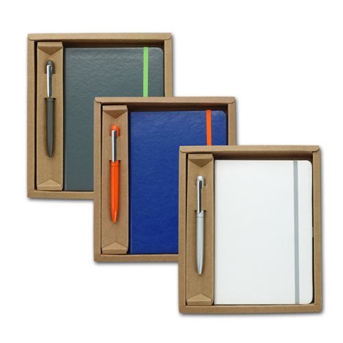 קומבי אוניקס - סט מחברת כריכה קשה ועט מתכתי