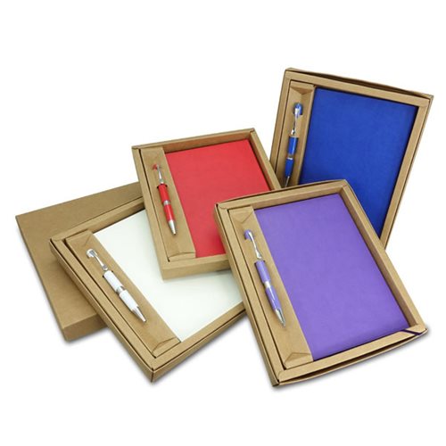 קומבי פריזמה - סט מחברת כריכה רכה ועט צבעוני