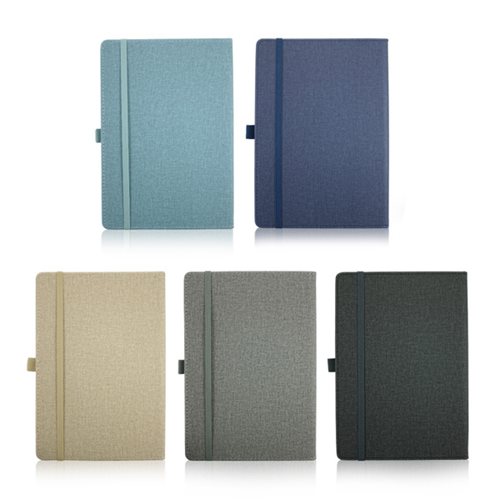 אלמנט - מחברת A5 מחומר PU דמוי אריג