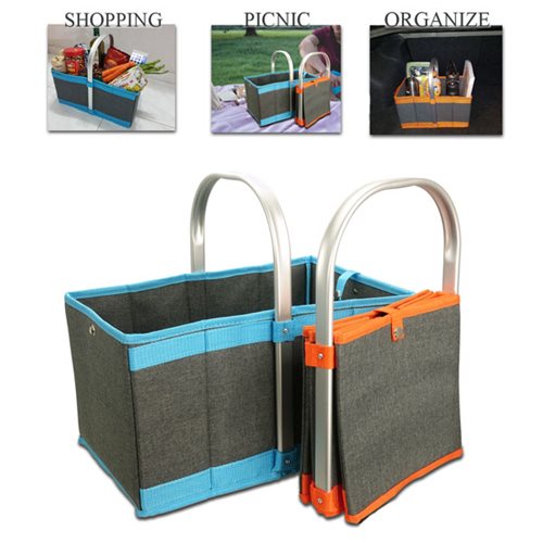 הרמוניקה - תיק סלסלה מתקפל עם ידית אלומיניום