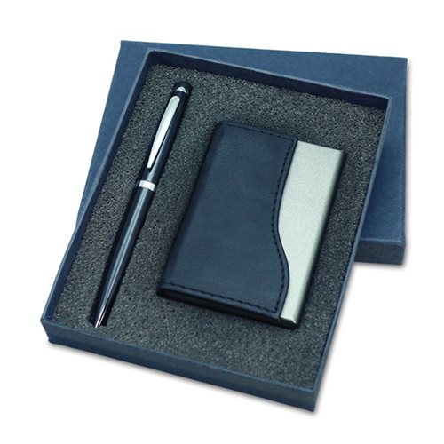 מיטאפ - סט קופסת כרטיסי ביקור עם עט כדורי יוקרתי