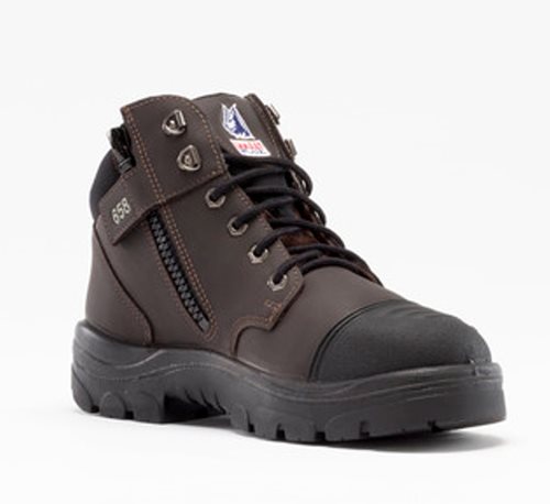 PARKES ZIP מגף עם שרוך ורוכסן אוסטרלי- STEEL BLUE